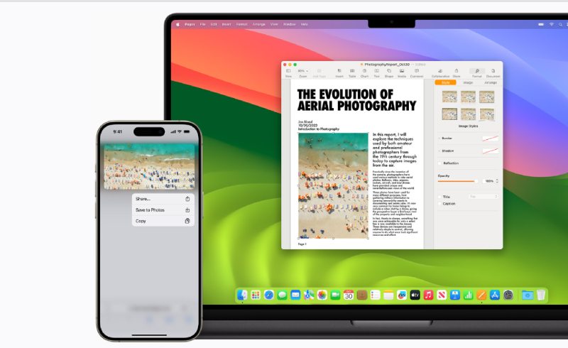 macOS Sonoma giúp kết nối MacBook Pro 14 inch M3 Pro 1TB với các thiết bị trong hệ sinh thái Apple